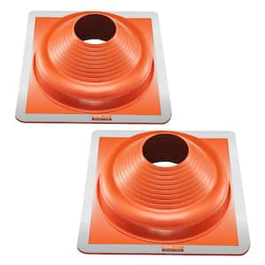 2 Pcs Roof Pipe Flashing Boots Fit Pipe OD 6-3/4 in. to 14 in., Flexible Silicone Roofing Jack 19.49 in. W