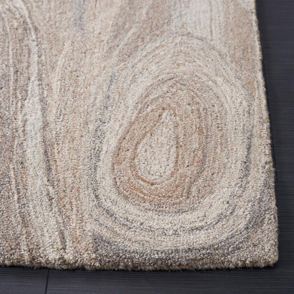 Elysian Abstract Gray Wool Runner Rug, 2'3" x 8', Hand-Tufted