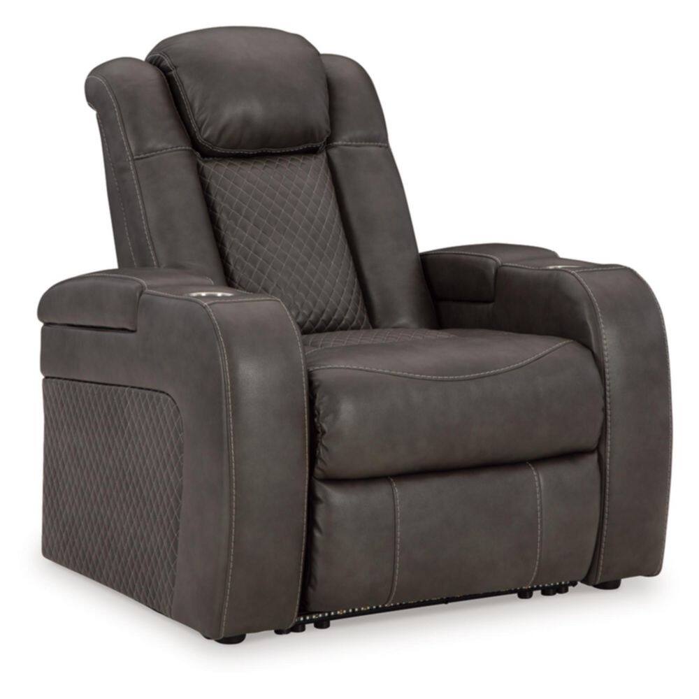 Fyne-Dyme Black Faux Leather Standard Power Recliner with Adjustable Headrest and Storage price history on PriceWatchPro