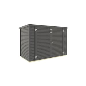 Bertilo 6-1/2 ft. W x 3-1/2 ft. D x 4-1/2 ft. H Anthracite Gray Wood Bike Storage Shed 22 sq. ft.