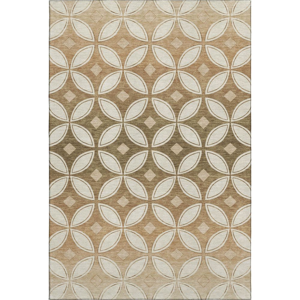 Mayfield Premium Machine Washable Abstract AMF2423 Copper 10 ft. x 14 ft. Area Rug price history on PriceWatchPro