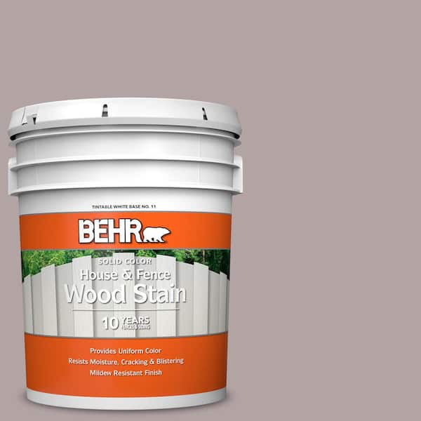 BEHR 5 gal. #780B-4 Slate Pebble Solid Color House and Fence Exterior Wood Stain
