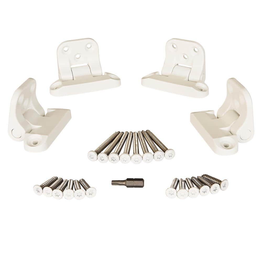 Brio 1.5 in. H x 6 in. W Rail Bracket Alpine White Plastic Stair Railing Ki