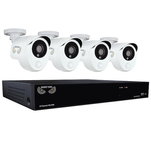 Night Owl 8-Channel 1080p Security System with 1TB HDD Surveillance DVR, 4 x 1080p Smart Infrared Detection Cameras