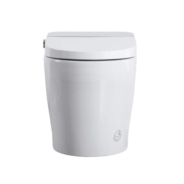Elongated Smart Bidet Toilet 1.28 GPF in White with Heated Seat, Auto Open/Close, Warm Water Dry, Night Light, Remote