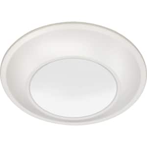 Contractor Select JSBT 7.09 in. Matte White Integrated LED Flush Mount Fixture, Selectable CCT