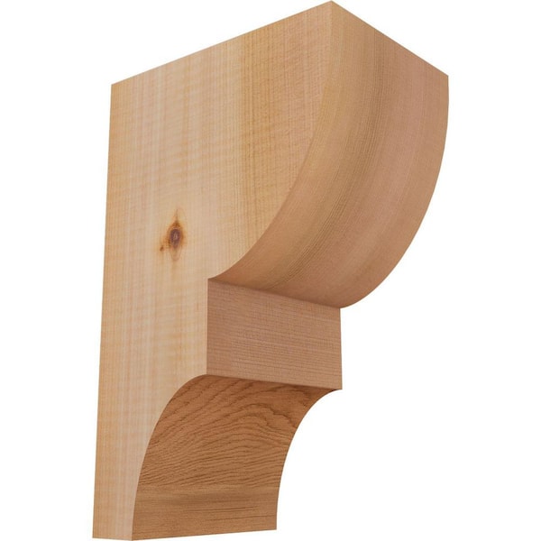 Ekena Millwork 5-1/2 in. x 8 in. x 12 in. Western Red Cedar Ridgewood Smooth Corbel