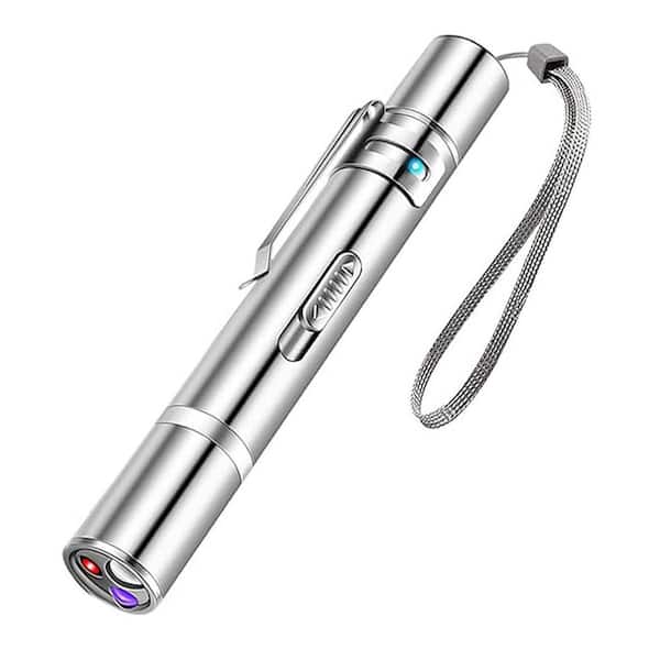 USB Rechargeable Cat Toy Pointer 3 Light Colors Interactive Pet Chase Exercise Toy Screen for Indoor Dogs Cats Training