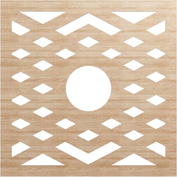 Ekena Millwork 0.25 in. x 38 in. x 38 in. Wood Medallion Moulding