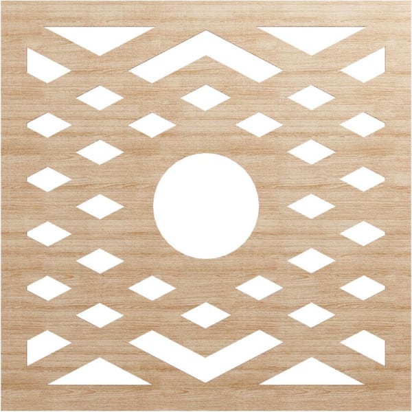Ekena Millwork 0.375 in. x 38 in. x 38 in. Wood Medallion Moulding