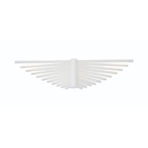 Seraph 24.5 in. 1-Light White Integrated LED Sconce