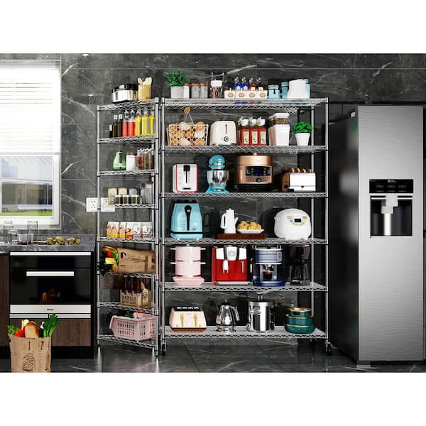 6-Tier Heavy Duty Steel Wire Shelving Unit in Chrome (18 in. W x 48 in. H x 82 in. D)