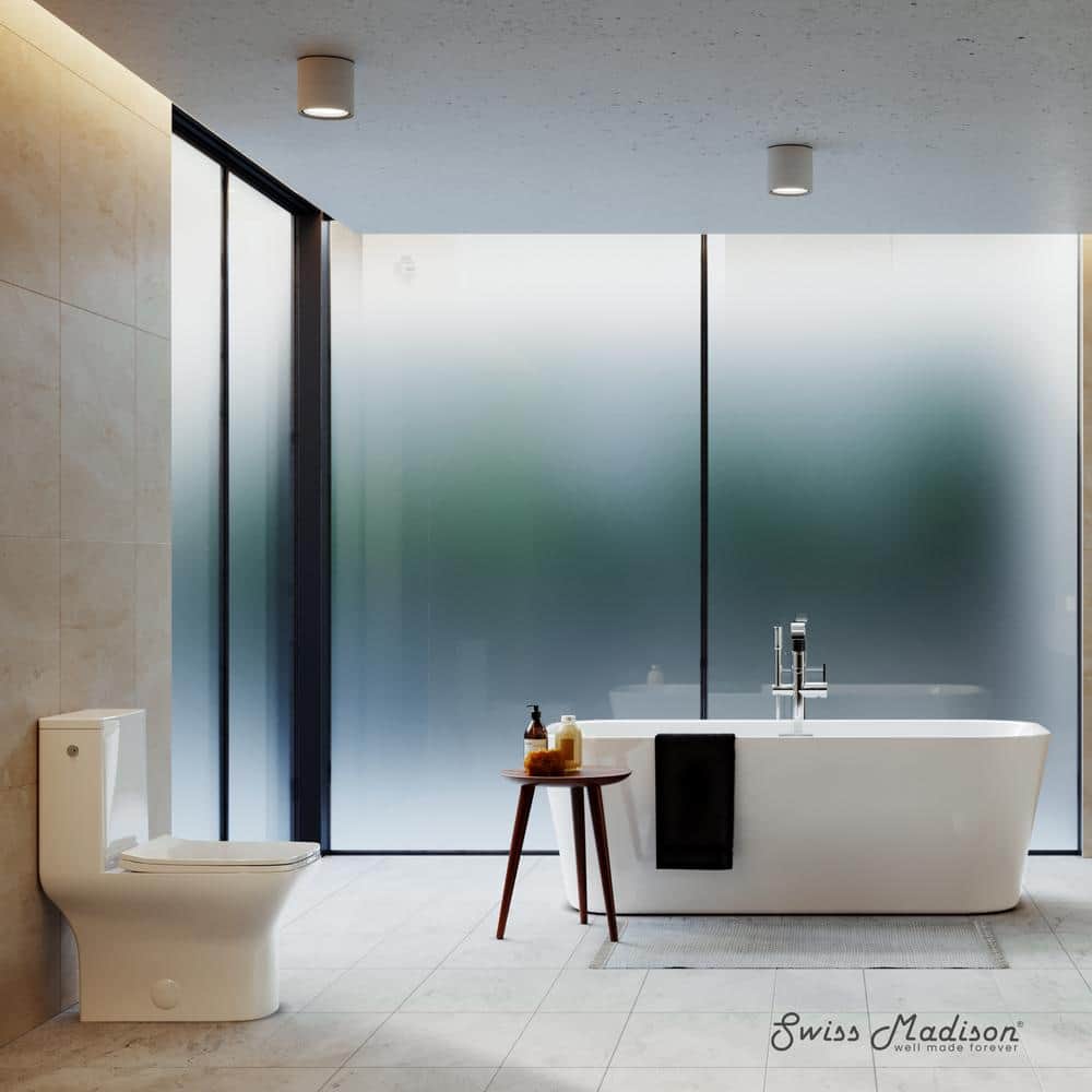 White High Efficiency Touchless Dual Flush One-Piece Toilet