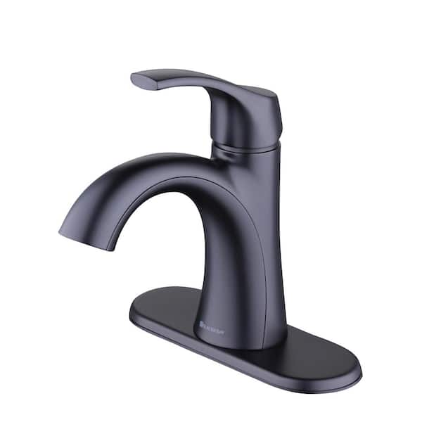 Arnette Single Handle Single Hole Bathroom Faucet in Matte Black
