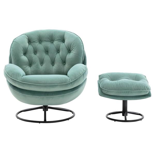 teal velvet swivel chair