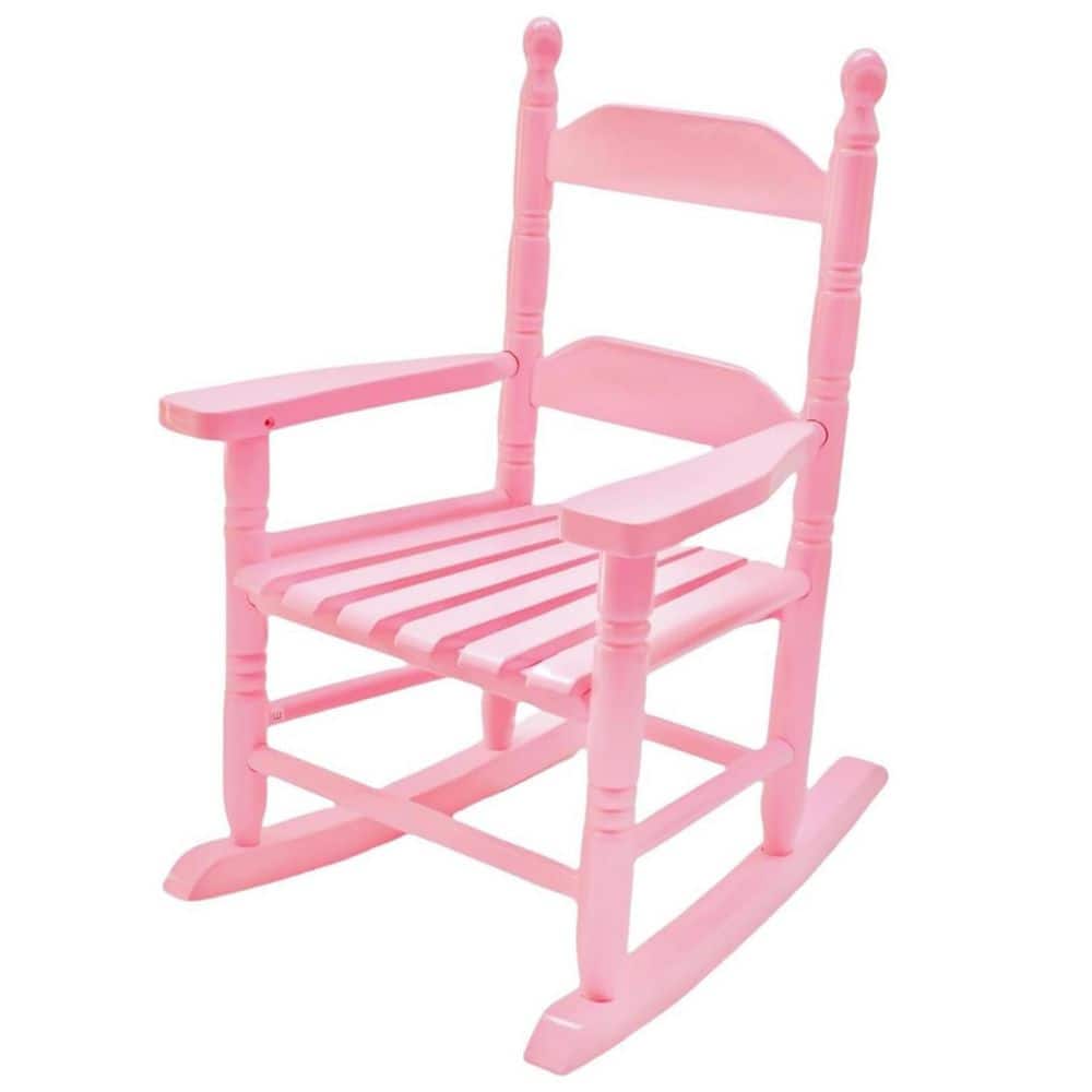 Hngilkoo Pink Wood Outdoor Rocking Chair for Ages 3-6 Kids Children ...