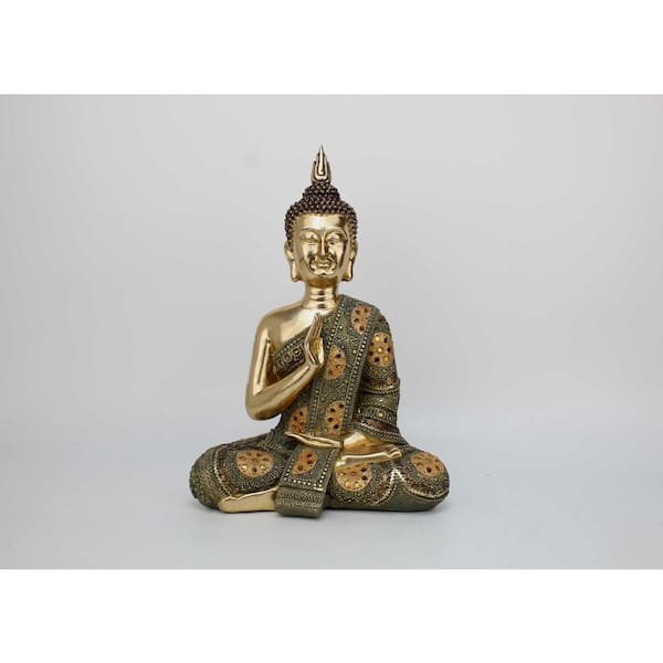 Zaer Ltd. International 16 in. Tall in Gold Finish Polyresin