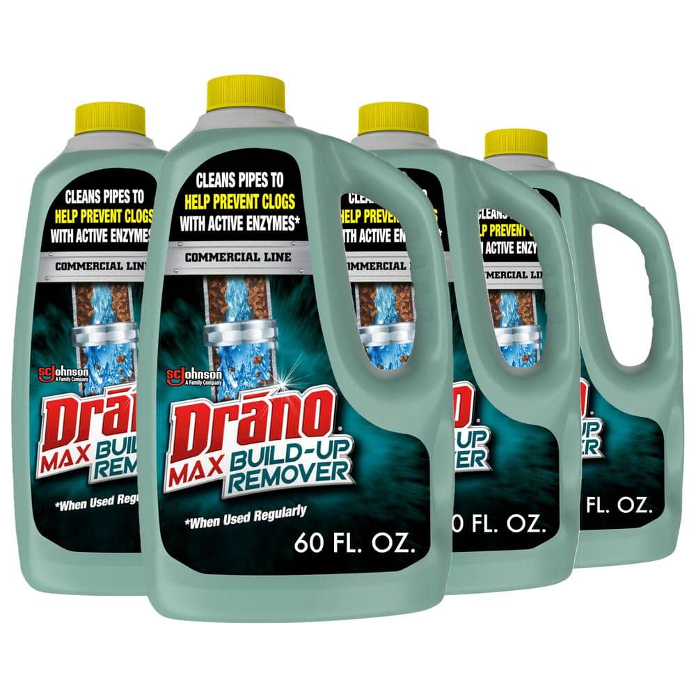 Drano 60 Oz Commercial Line Max Build Up Remover 4 Pack 333671 The   Drano Drain Cleaners 333671 64 1000 