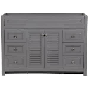 Bayridge 48 in. W x 22 in. D x 34 in. H Bath Vanity Cabinet without Top in Sterling Gray