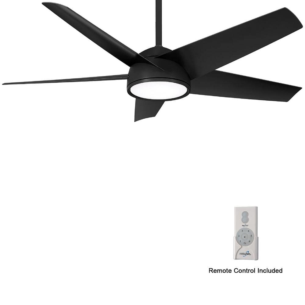 MINKA-AIRE Chubby 58 in. Integrated LED Coal Smart Ceiling Fan with ...