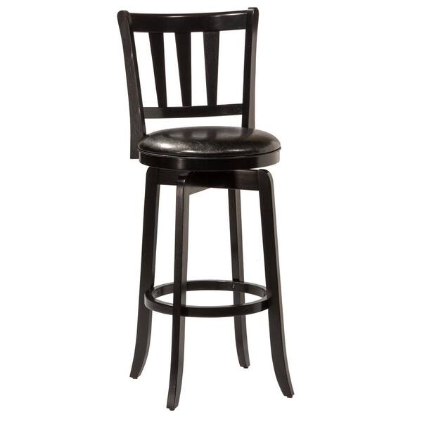 Hillsdale Furniture Presque Isle Swivel Bar Stool in Black 4478-830 ...