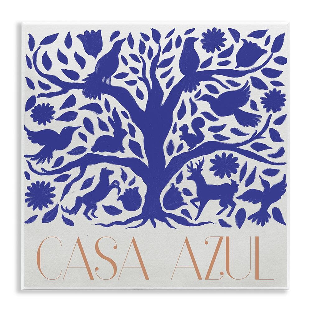 Casa Azul Blue Tree by Elizabeth Medley Unframed Wall Plaque Animal Graphic Art Print 12 in. x 12 in. price history on PriceWatchPro