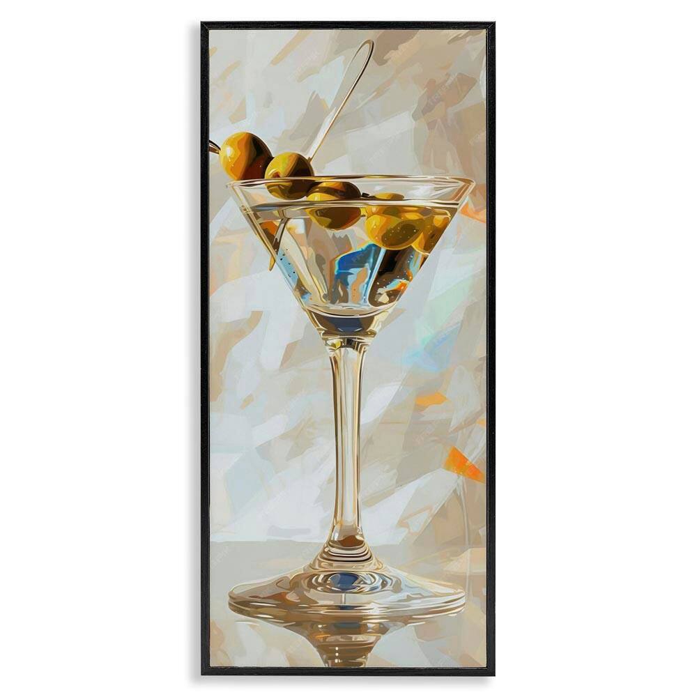 Neutral Tone Martini by LSR Design Studio Black Framed Food Giclee Art Print 24 in. x 10 in. price history on PriceWatchPro