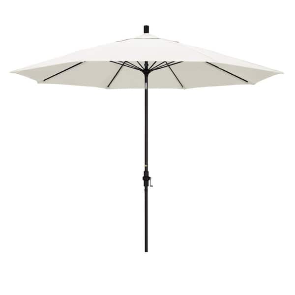 California Umbrella 11 ft. Bronze Aluminum Market Patio Umbrella with ...