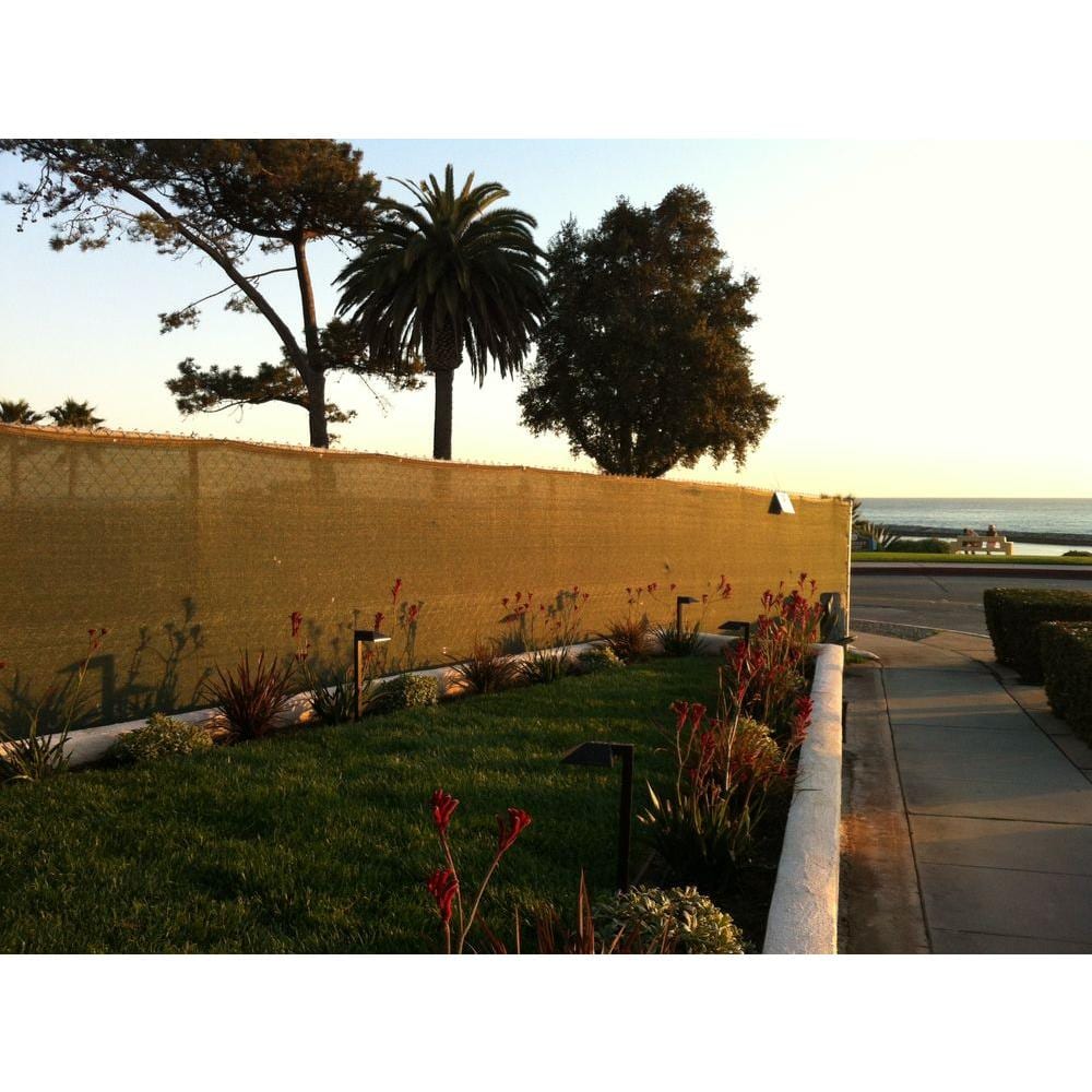 Brown 5.8 ft. x 12 ft. Knitted Polyethylene Privacy Shade Cloth
