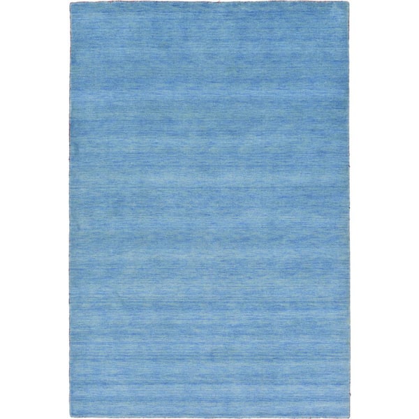 Unique Loom Solid Gava Solid Light Blue 6 7 X 9 10 Area Rug 3125248 The Home Depot