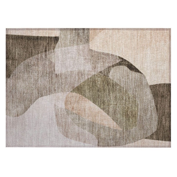 Addison Rugs Chantille Machine Washable Indoor/Outdoor Abstract ACN2058 Taupe 1 ft. 8 in. x 2 ft. 6 in. Accent Rug