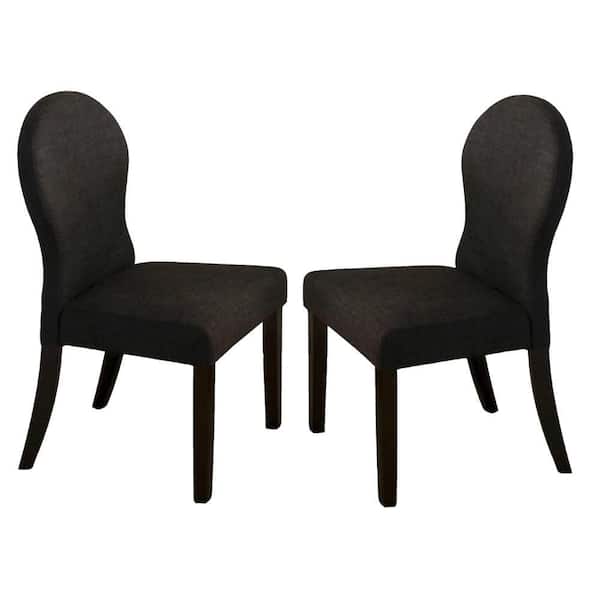 Unbranded Ella Gray Wood Side Chair (Set of 2)