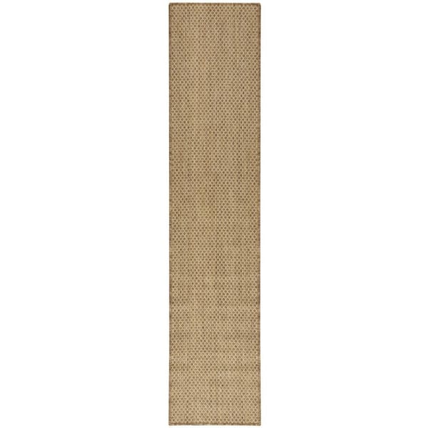 Courtyard Jute 2 ft. x 8 ft. All-over design Contemporary Runner Area Rug