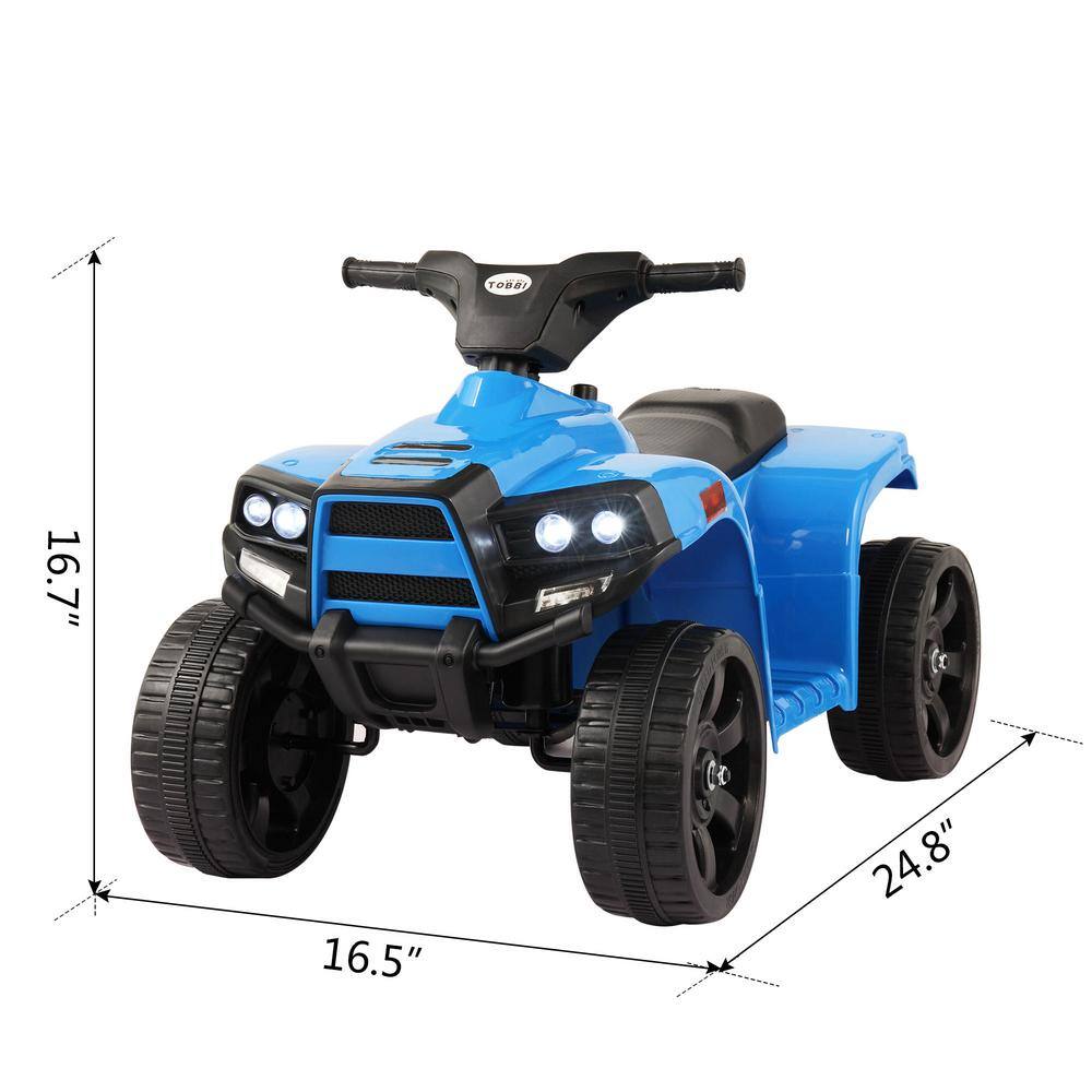 Blue 6V Battery Powered Kids Electric Quad ATV