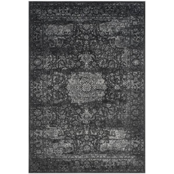 SAFAVIEH Carnegie Dark Gray/Cream 4 ft. x 6 ft. Border Area Rug CNG631P