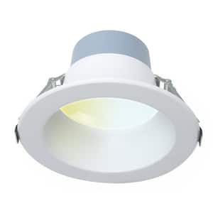 8 in. Selectable New Construction or Remodel IC Recessed Integrated LED Kit, Commercial Downlight