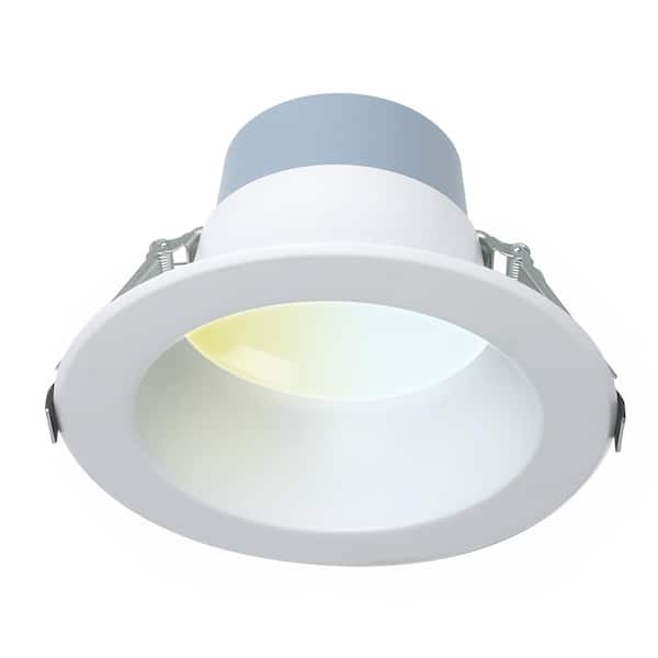 Euri Lighting 8 in. Selectable New Construction or Remodel IC Recessed Integrated LED Kit, Commercial Downlight