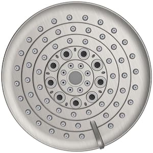 1-Piece Bath Hardware Set Rain Shower Head with Anti-Clogging Nozzles included Mounting Hardware in Brushed Nickel