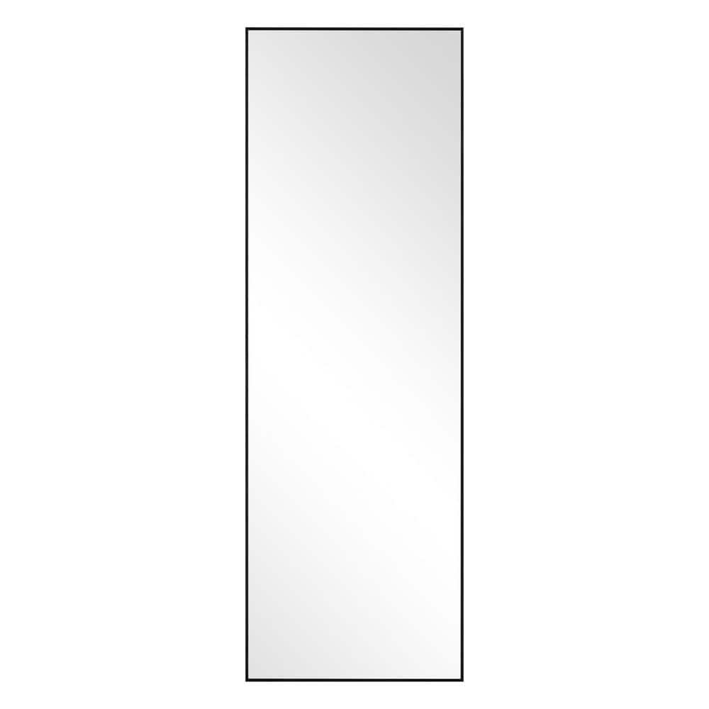 Top-Notch Black 21 in. W x 64 in. H Rectangle Aluminum Alloy Full Length Mi