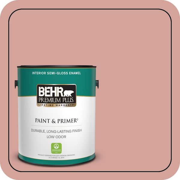 BEHR PREMIUM PLUS 1 gal. #S160-3 Bubble Shell Semi-Gloss Enamel Low Odor Interior Paint & Primer