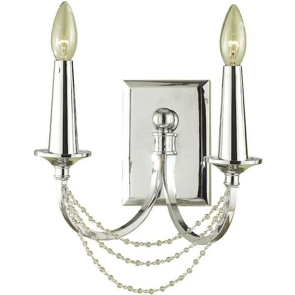 AF Lighting 7703 2-Light Chrome Sconce