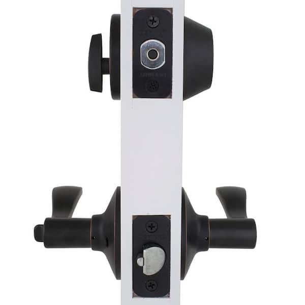Defiant - Naples Aged Bronze Combo Pack with Single Cylinder Deadbolt