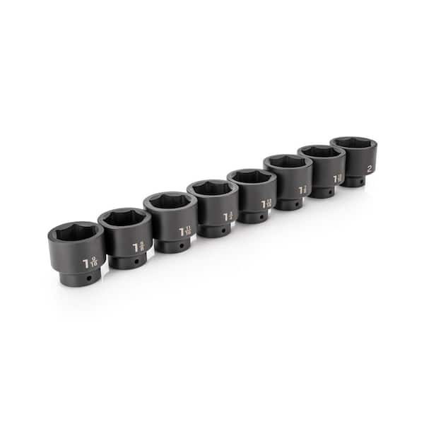 1/2 Inch Drive 6-Point Impact Socket Set, 8-Piece (1-9/16-2 in. )