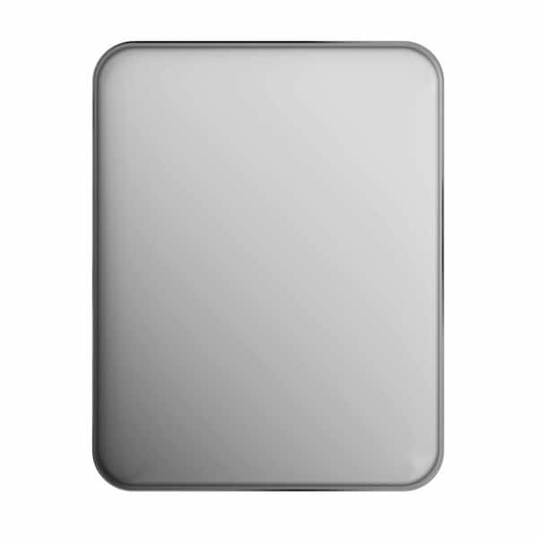 36 in. W x 30 in. H Rectangular Aluminum Framed Wall Bathroom Vanity Mirror in Silver