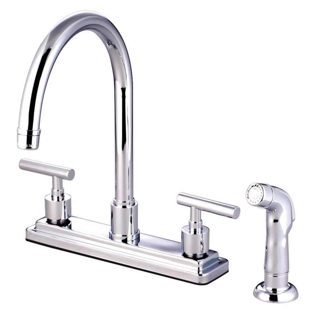 Kingston Brass Manhattan 2Handle Deck Mount Centerset Kitchen Faucets