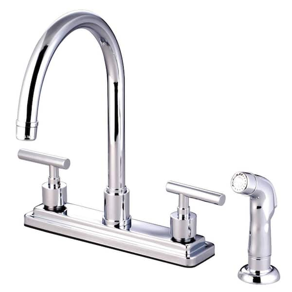 Kingston Brass Manhattan 2 Handle Deck Mount Centerset Kitchen Faucets