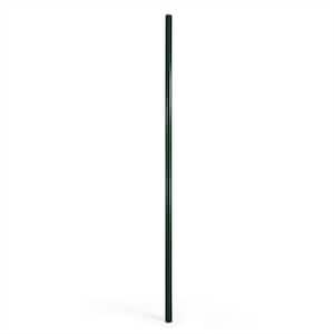 Black Galvanized 1-7/8 in. x 1-7/8 in. x 8 ft. Steel Line Chain Link Fence Post (1 Pack)