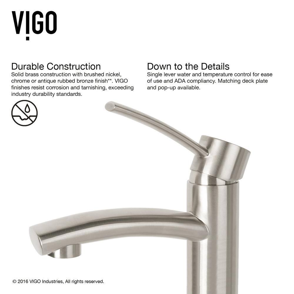 Elegant Brushed Nickel Single-Hole Vessel Bathroom Faucet