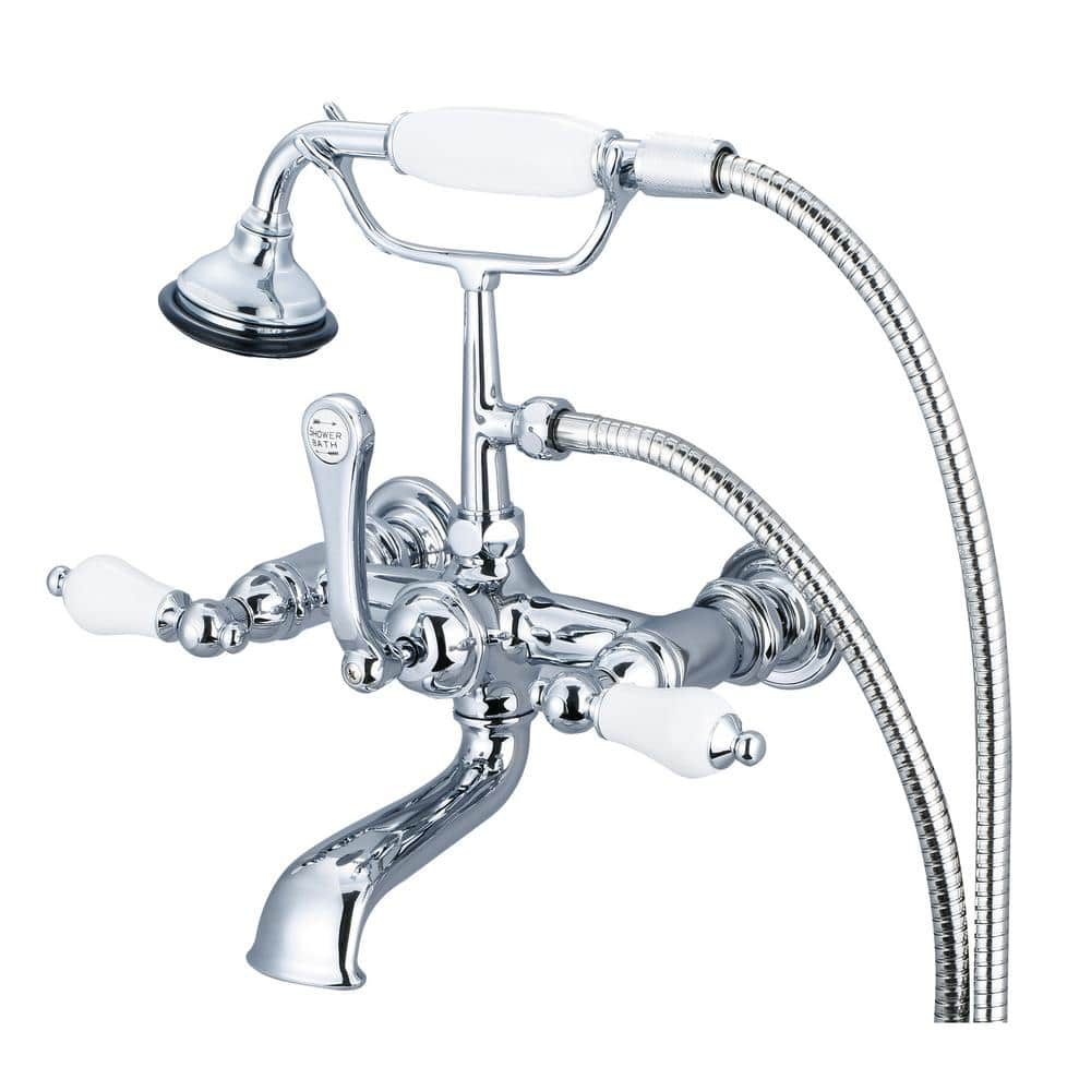 Reviews For Water Creation 3 Handle Vintage Claw Foot Tub Faucet With Hand Shower And Porcelain 4943