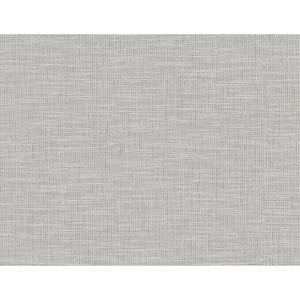 Casa Mia Textile Fabric Light Grey Paper Non-Pasted Strippable Wallpaper Roll (Cover 60.75 sq. ft.)